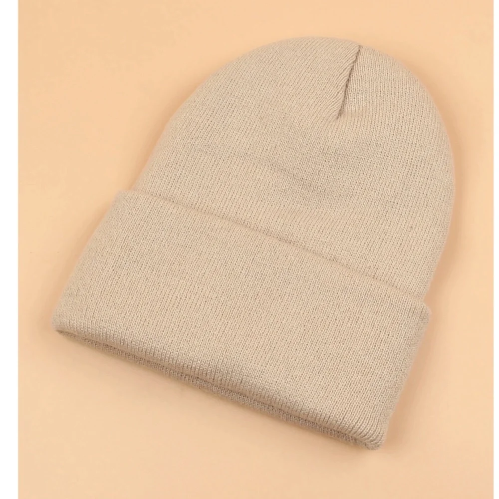 Tan / Beige Knit Beanie Hat Brooklyn Tag - Picture 2 of 6